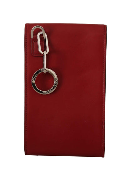 Dolce & Gabbana Red Leather Wallet Keyring Pouch Slot Pocket Wallet #men, Dolce & Gabbana, feed-1, Red, Wallets - Men - Bags at SEYMAYKA