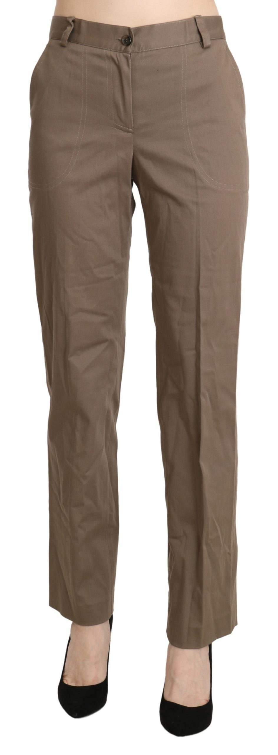 BENCIVENGA  High Waist Straight Dress Trouser Pants #women, BENCIVENGA, Brown, feed-agegroup-adult, feed-color-brown, feed-gender-female, feed-size-IT42|M, feed-size-IT44|L, feed-size-IT48|XXL, feed-size-IT50|3XL, Gender_Women, IT42|M, IT44|L, IT48|XXL, IT50|3XL, Jeans & Pants - Women - Clothing, Women - New Arrivals at SEYMAYKA