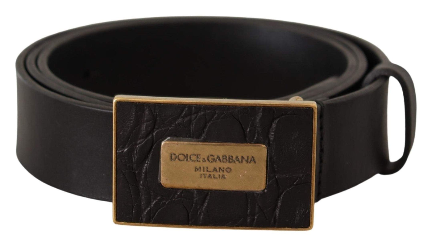 Dolce & Gabbana Black Leather Square Buckle Cintura Belt #men, 100 cm / 40 Inches, Belts - Men - Accessories, Black, Dolce & Gabbana, feed-agegroup-adult, feed-color-Black, feed-gender-male at SEYMAYKA