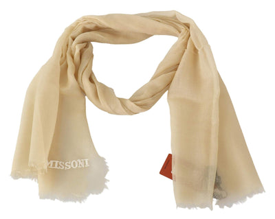 Missoni Beige Cashmere Unisex Neck Scarf #men, Beige, feed-agegroup-adult, feed-color-Beige, feed-gender-male, Missoni, Scarves - Men - Accessories at SEYMAYKA