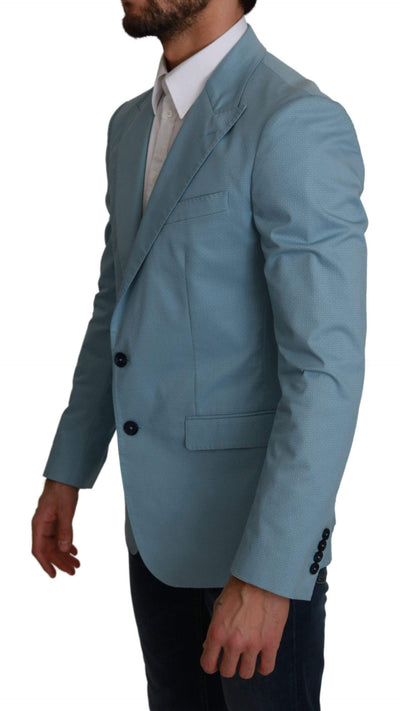 Dolce & Gabbana  Blue Slim Fit Coat Jacket MARTINI Blazer #men, Blazers - Men - Clothing, Blue, Brand_Dolce & Gabbana, Catch, Dolce & Gabbana, feed-agegroup-adult, feed-color-blue, feed-gender-male, feed-size-IT48 | M, Gender_Men, IT48 | M, Kogan, Men - New Arrivals at SEYMAYKA