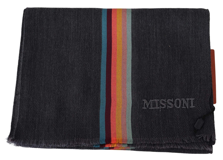 Missoni Multicolor Striped Wool Unisex Neck Wrap Scarf #men, feed-agegroup-adult, feed-color-Multicolor, feed-gender-male, Missoni, Multicolor, Scarves - Men - Accessories at SEYMAYKA
