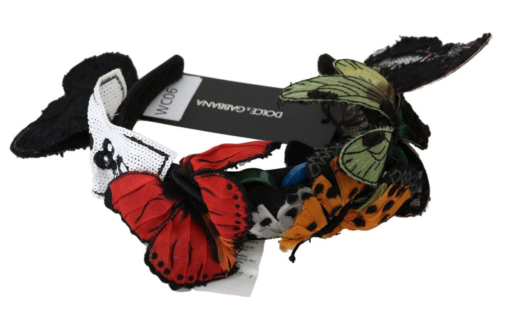 Dolce & Gabbana  Tiara Floral Butterfly Sequin Diadem Headband #women, Accessories - New Arrivals, Brand_Dolce & Gabbana, Catch, Dolce & Gabbana, feed-agegroup-adult, feed-color-multicolor, feed-gender-female, feed-size-OS, Gender_Women, Headbands - Women - Accessories, Kogan, Multicolor at SEYMAYKA