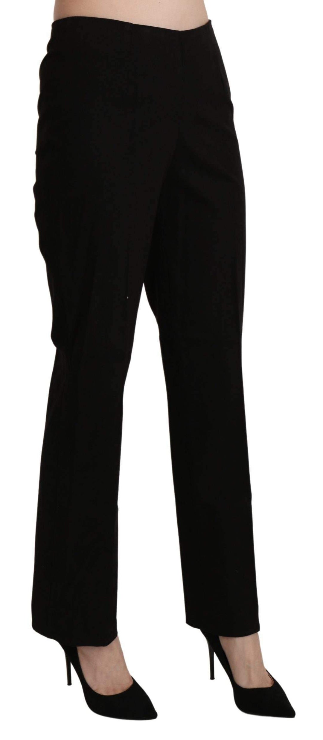 BENCIVENGA  High Waist Straight Dress Trouser Pant #women, BENCIVENGA, Black, feed-agegroup-adult, feed-color-black, feed-gender-female, feed-size-IT44|L, feed-size-IT46|XL, feed-size-IT48|XXL, feed-size-IT50|3XL, Gender_Women, IT42|M, IT44|L, IT46|XL, IT48|XXL, IT50|3XL, Jeans & Pants - Women - Clothing, Women - New Arrivals at SEYMAYKA