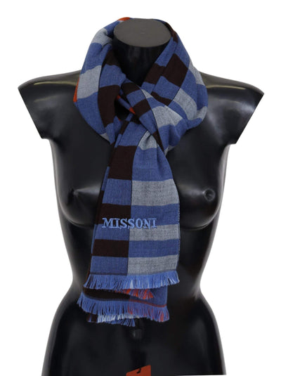 Missoni Multicolor Check Wool Unisex Neck Wrap  Scarf #men, feed-agegroup-adult, feed-color-Multicolor, feed-gender-male, Missoni, Multicolor, Scarves - Men - Accessories at SEYMAYKA