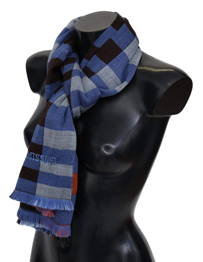 Missoni Multicolor Check Wool Unisex Neck Wrap  Scarf #men, feed-agegroup-adult, feed-color-Multicolor, feed-gender-male, Missoni, Multicolor, Scarves - Men - Accessories at SEYMAYKA
