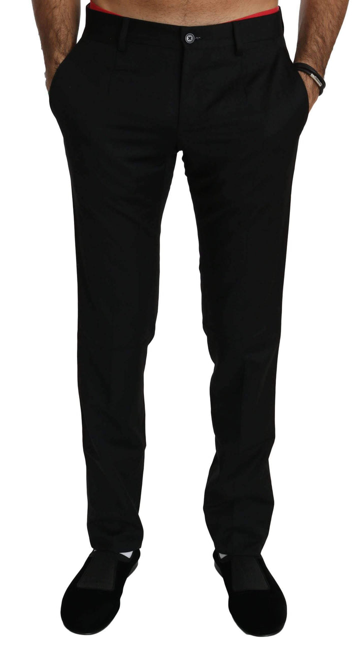 Dolce & Gabbana  Black Dress Formal Trouser Mens Wool Pants #men, Black, Brand_Dolce & Gabbana, Catch, Dolce & Gabbana, feed-agegroup-adult, feed-color-black, feed-gender-male, feed-size-IT44 | XS, Gender_Men, IT44 | XS, Jeans & Pants - Men - Clothing, Kogan, Men - New Arrivals at SEYMAYKA