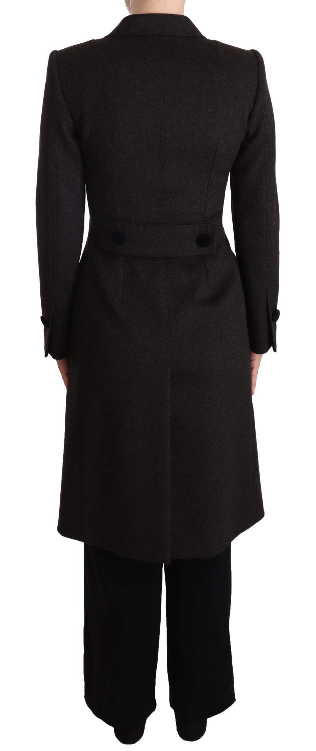 Dolce & Gabbana Gray Wool Cashmere Coat Crest Applique Jacket Dolce & Gabbana, feed-1, Gray, IT36 | XS, Jackets & Coats - Women - Clothing at SEYMAYKA