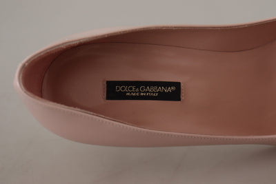 Dolce & Gabbana Pink Patent Leather Kitten Heels Pumps Shoes