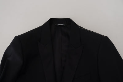 Dolce & Gabbana Black Slim Fit Formal Martini Blazer