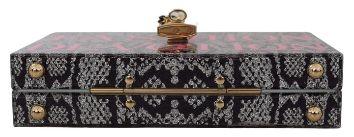 Dolce & Gabbana Gray Fashion Devotion Clutch Plexi SICILY BOX Purse Dolce & Gabbana, feed-1, Gray, Shoulder Bags - Women - Bags at SEYMAYKA