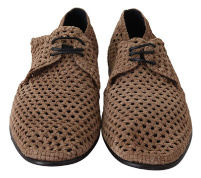 Dolce & Gabbana Beige Woven Suede Derby Leather Mens Shoes #men, Beige, Casual - Men - Shoes, Dolce & Gabbana, EU39/US6, EU40.5/US7.5, EU40/US7, EU42.5/US9.5, EU44/US11, EU45/US12, EU46 /US13, feed-agegroup-adult, feed-color-Beige, feed-gender-male, feed-size-US11, feed-size-US12, feed-size-US13, feed-size-US6, feed-size-US7, feed-size-US7.5, feed-size-US9.5, Shoes - New Arrivals at SEYMAYKA