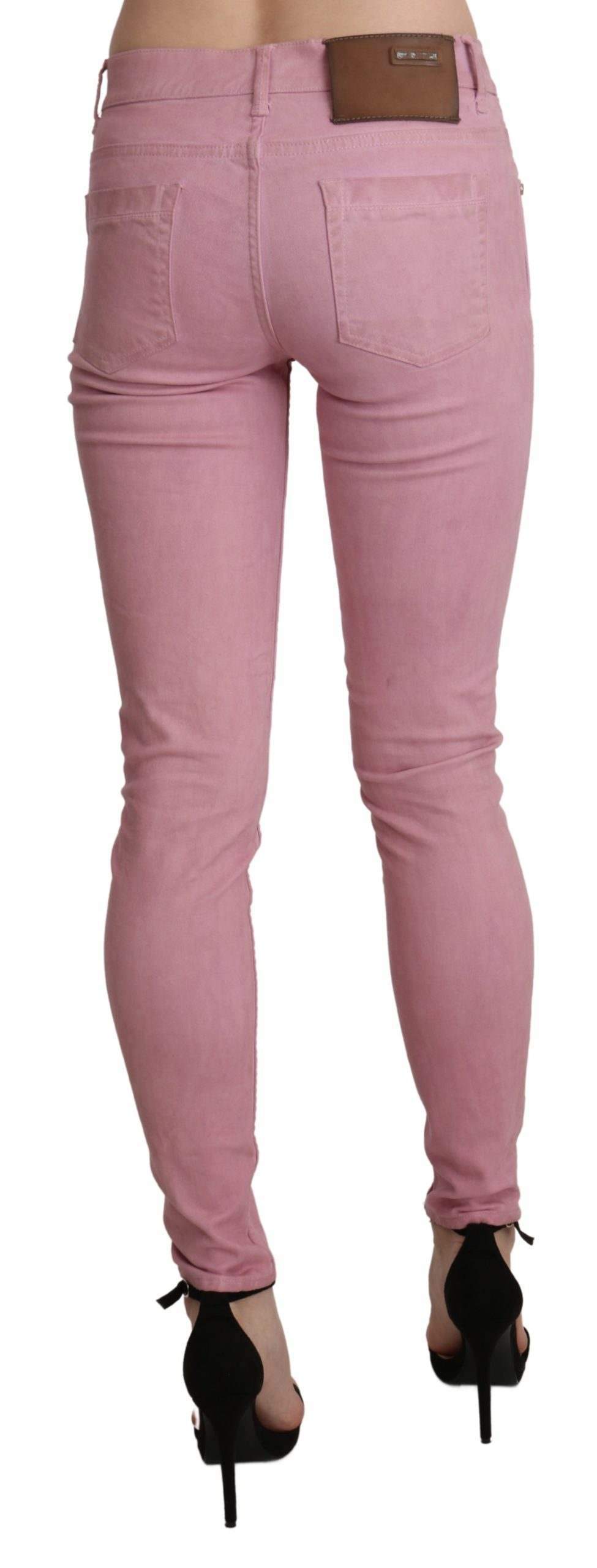 Acht Pink Mid Waist Skinny Stretch  Denim Pant #women, Acht, feed-agegroup-adult, feed-color-pink, feed-gender-female, feed-size-W26, Gender_Women, Jeans & Pants - Women - Clothing, Pink, W26, Women - New Arrivals at SEYMAYKA