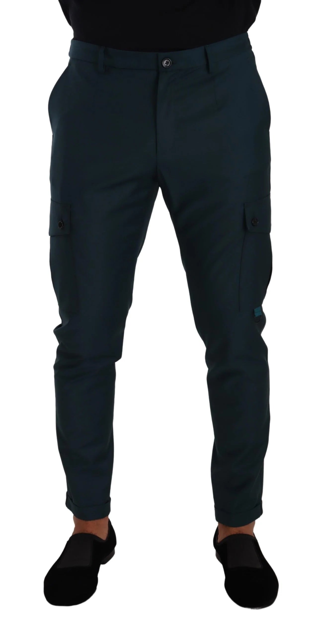 Dolce & Gabbana lue Green Wool Cargo Skinny  Trouser Pants #men, Blue, Dolce & Gabbana, feed-1, IT48 | M, Jeans & Pants - Men - Clothing at SEYMAYKA