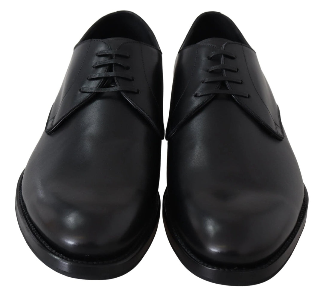 Dolce & Gabbana Schwarzes Leder SARTORIA Handgefertigte Schuhe