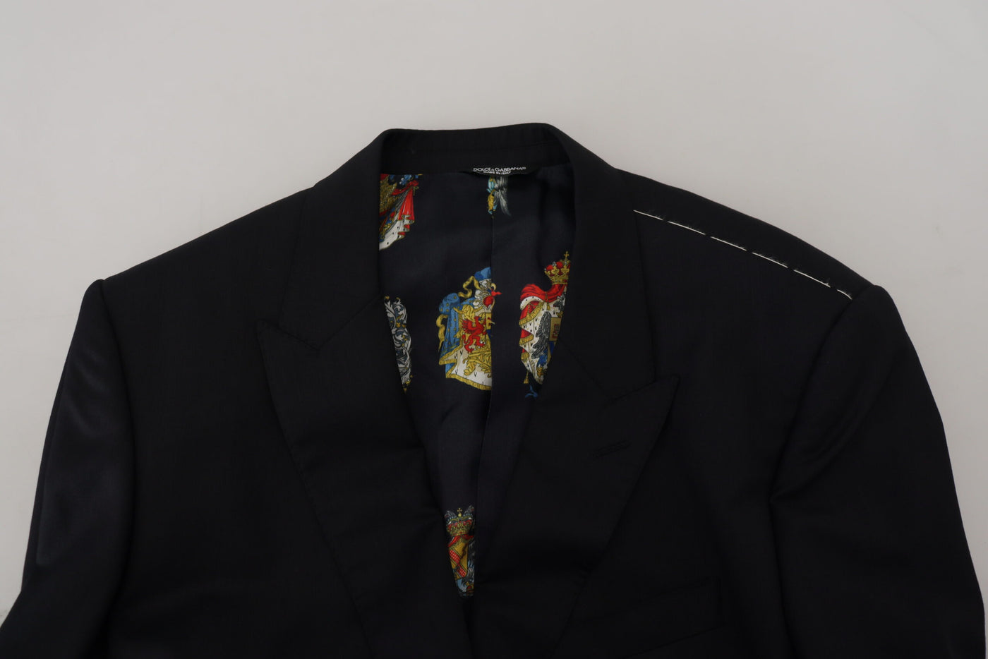 Dolce & Gabbana Black Martini Printed Lining Coat Blazer