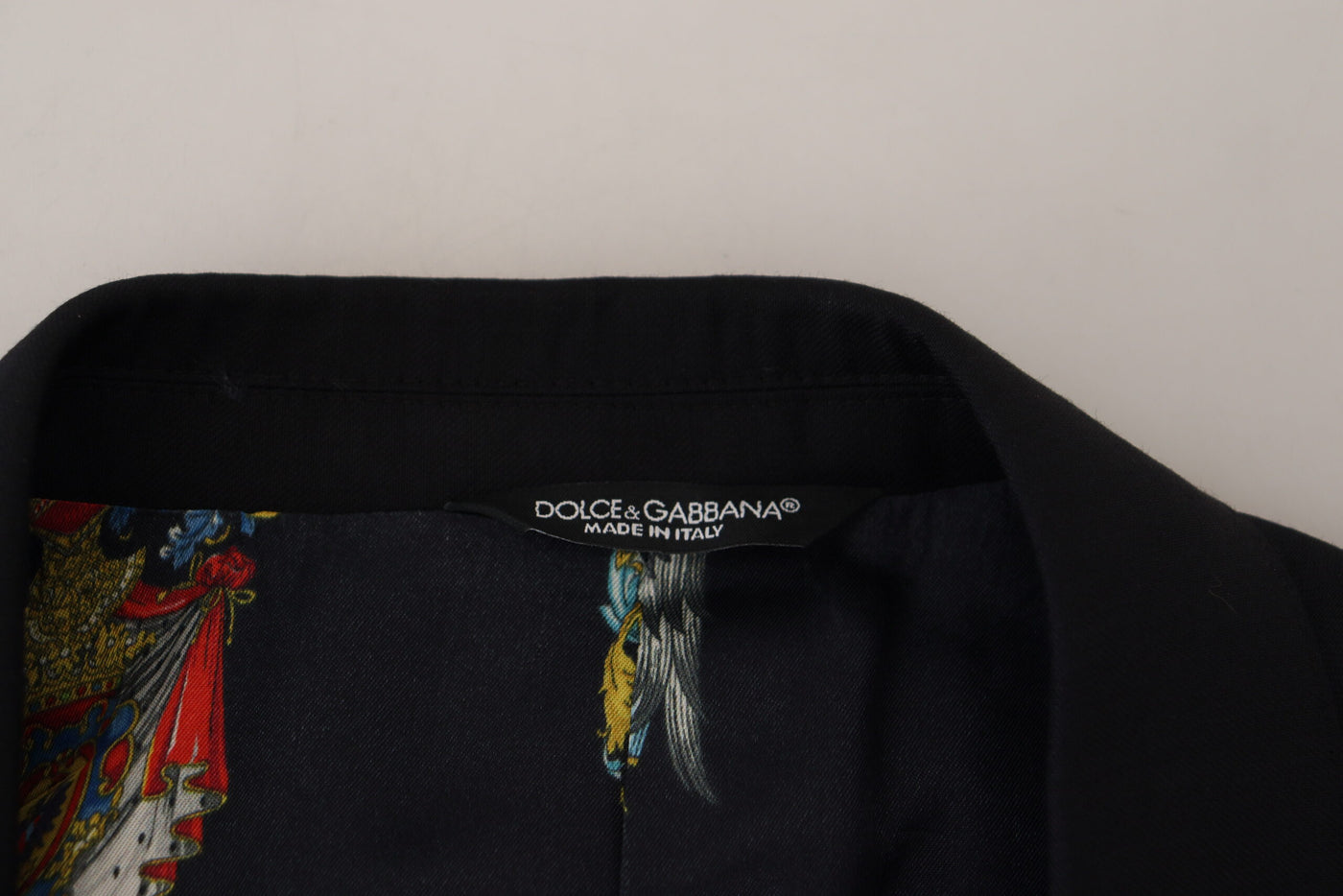 Dolce & Gabbana Black Martini Printed Lining Coat Blazer