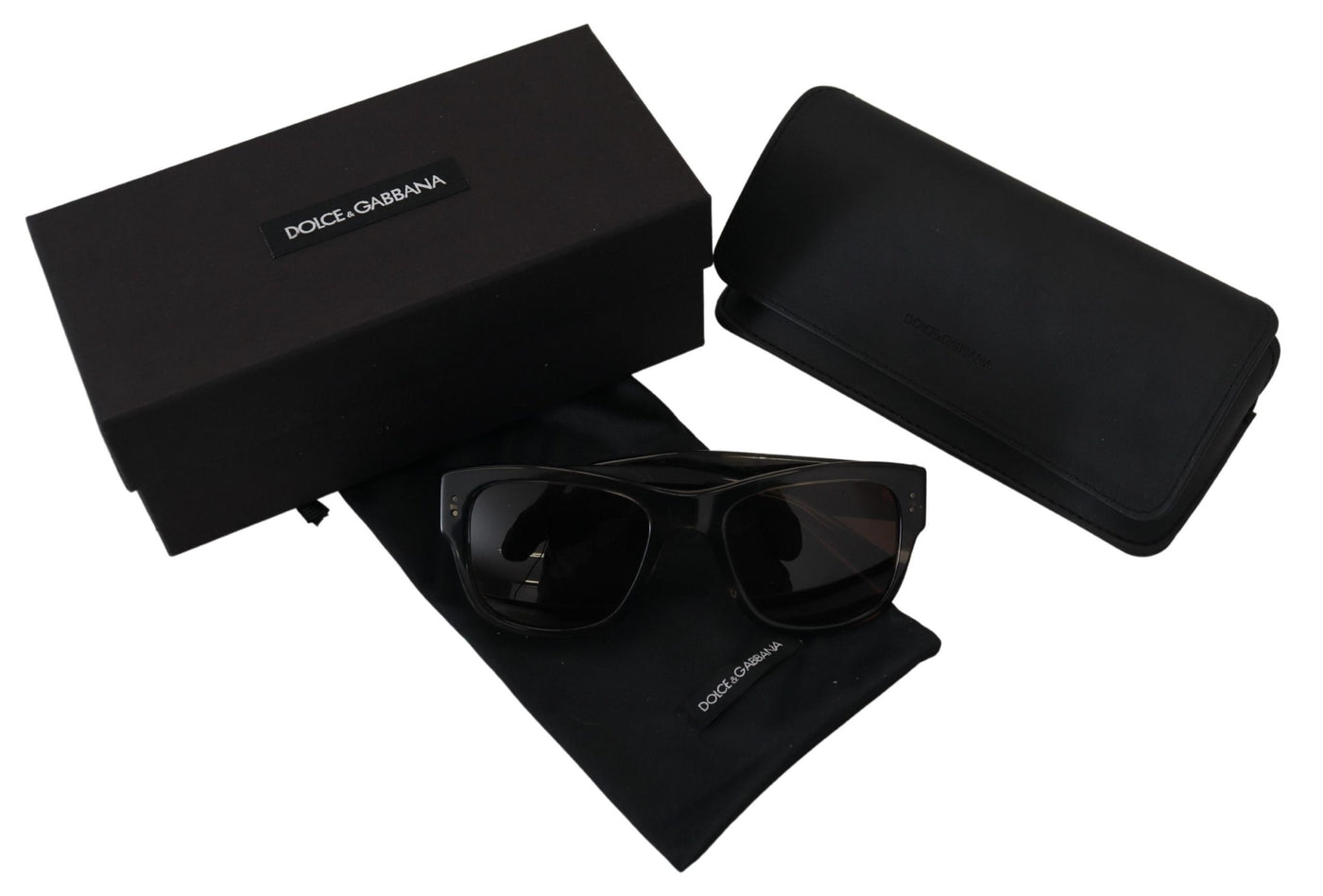 Dolce & Gabbana Brown Acetate Square DG338F Sunglasses