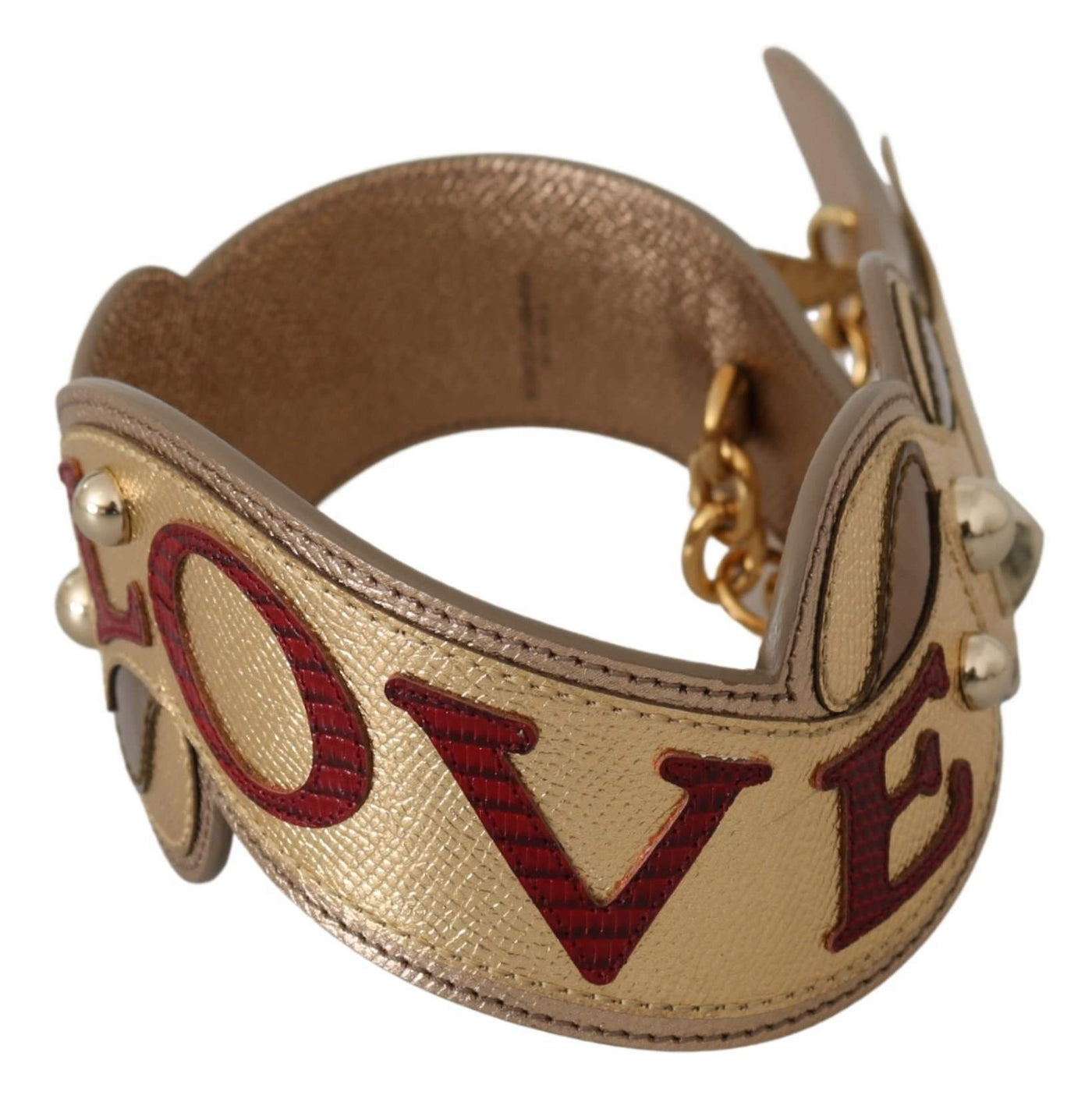Dolce & Gabbana Gold Leather LOVE Bag Accessory Shoulder Strap #women, Accessories - New Arrivals, Brand_Dolce & Gabbana, Dolce & Gabbana, feed-agegroup-adult, feed-color-gold, feed-gender-female, feed-size-OS, Gender_Women, Gold, Other - Women - Accessories at SEYMAYKA