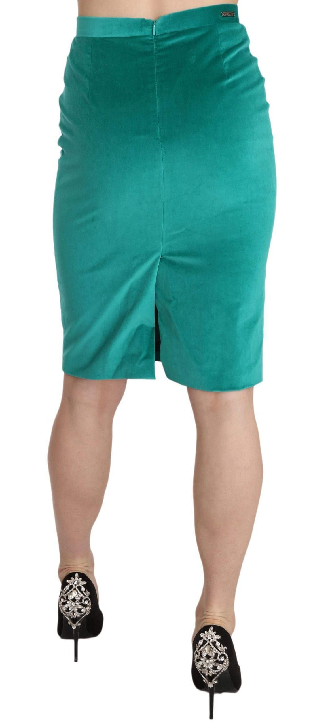 GF Ferre  Solid Twill Knee Length Pencil Midi Skirt #women, Catch, feed-agegroup-adult, feed-color-green, feed-gender-female, feed-size-IT40|S, Gender_Women, GF Ferre, Green, IT40|S, Kogan, Skirts - Women - Clothing, Women - New Arrivals at SEYMAYKA