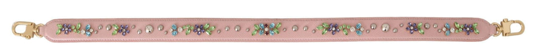 Dolce & Gabbana Pink Leather Crystal Stud Accessory Shoulder Strap #women, Accessories - New Arrivals, Brand_Dolce & Gabbana, Dolce & Gabbana, feed-agegroup-adult, feed-color-pink, feed-gender-female, feed-size-OS, Gender_Women, Other - Women - Accessories, Pink at SEYMAYKA
