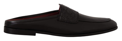 Dolce & Gabbana Black Leather Cai Sandals Slides Slip Shoes #men, Black, Dolce & Gabbana, EU39/US6, EU42/US9, feed-1, Sandals - Men - Shoes at SEYMAYKA
