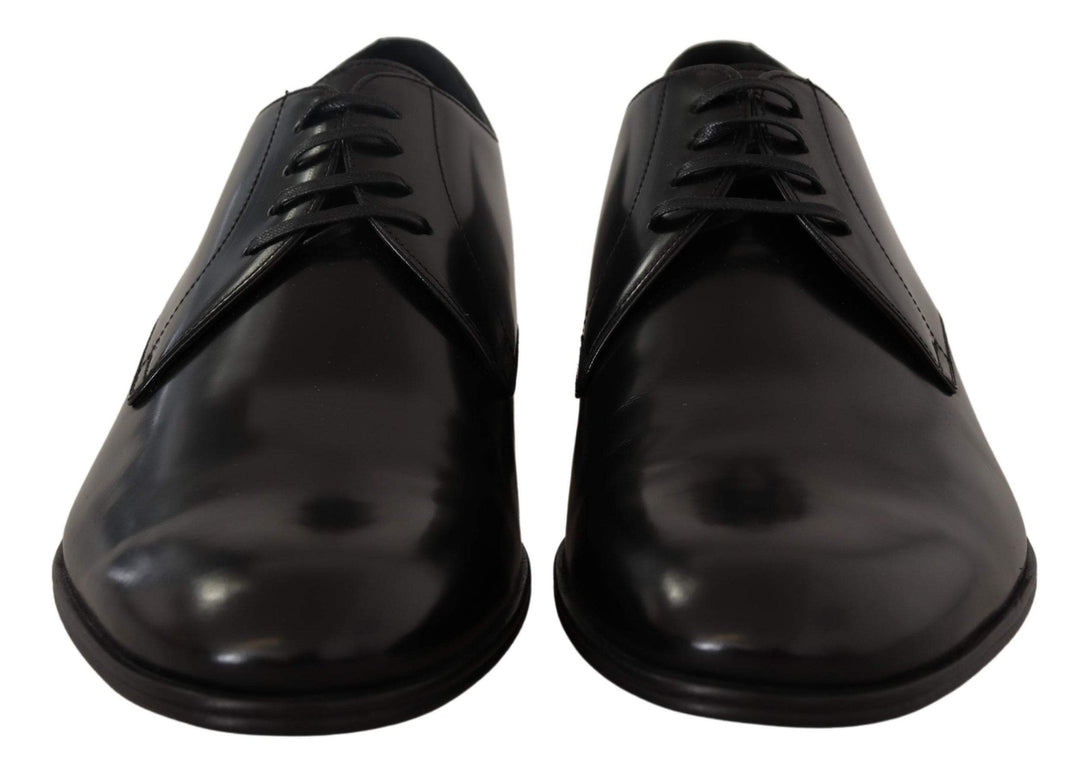 Dolce & Gabbana Black Leather Lace Up Formal Derby Shoes #men, Black, Dolce & Gabbana, EU39.5/US6.5, EU41.5/US8.5, EU45/US12, feed-1, Formal - Men - Shoes at SEYMAYKA