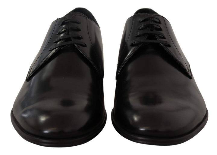 Dolce & Gabbana Black Leather Lace Up Formal Derby Shoes #men, Black, Dolce & Gabbana, EU39.5/US6.5, EU41.5/US8.5, EU45/US12, feed-1, Formal - Men - Shoes at SEYMAYKA