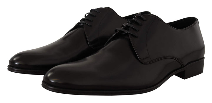Dolce & Gabbana Black Leather Lace Up Formal Derby Shoes #men, Black, Dolce & Gabbana, EU39.5/US6.5, EU41.5/US8.5, EU45/US12, feed-1, Formal - Men - Shoes at SEYMAYKA