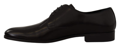 Dolce & Gabbana Black Leather Lace Up Formal Derby Shoes #men, Black, Dolce & Gabbana, EU39.5/US6.5, EU41.5/US8.5, EU45/US12, feed-1, Formal - Men - Shoes at SEYMAYKA