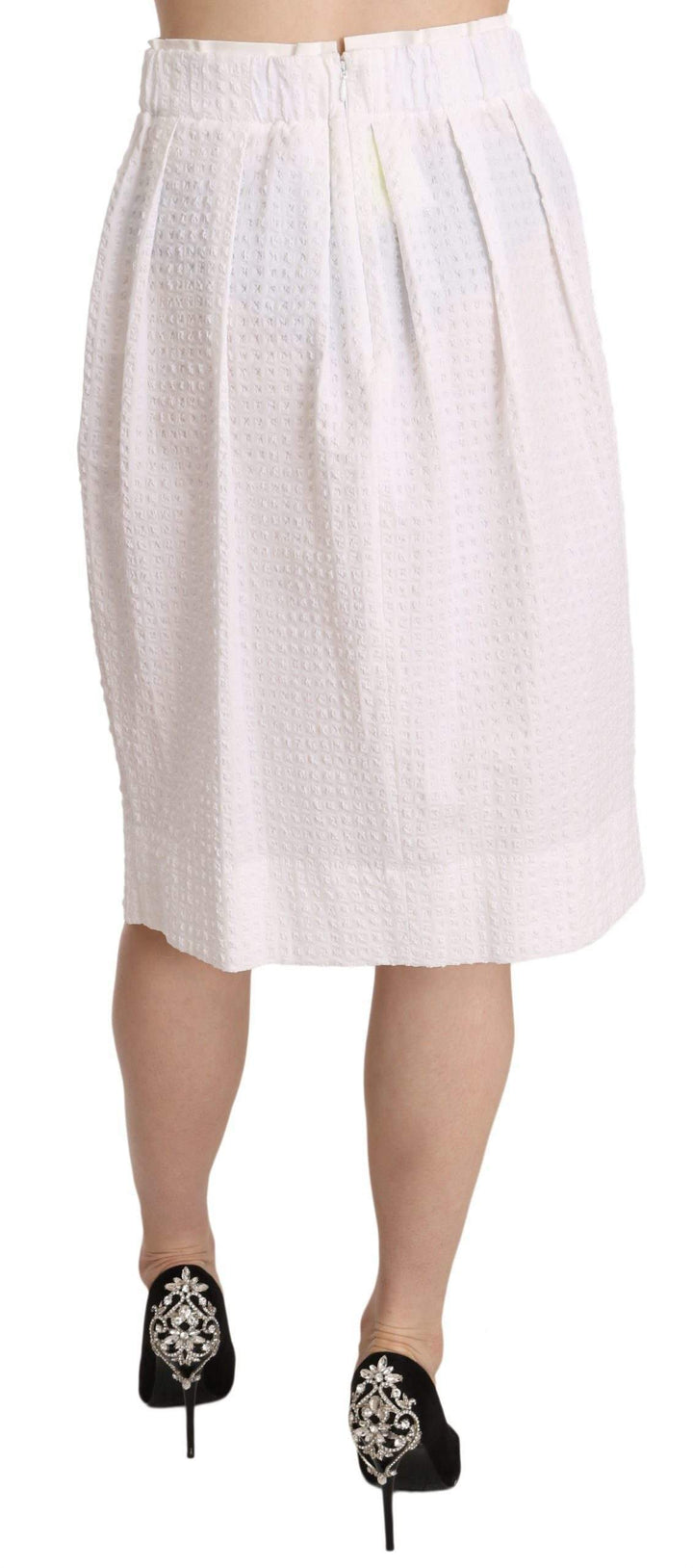 L'Autre Chose  Jacquard Plain Weave Stretch Midi Skirt #women, Catch, feed-agegroup-adult, feed-color-white, feed-gender-female, feed-size-IT40|S, Gender_Women, IT40|S, Kogan, L'Autre Chose, Skirts - Women - Clothing, White, Women - New Arrivals at SEYMAYKA