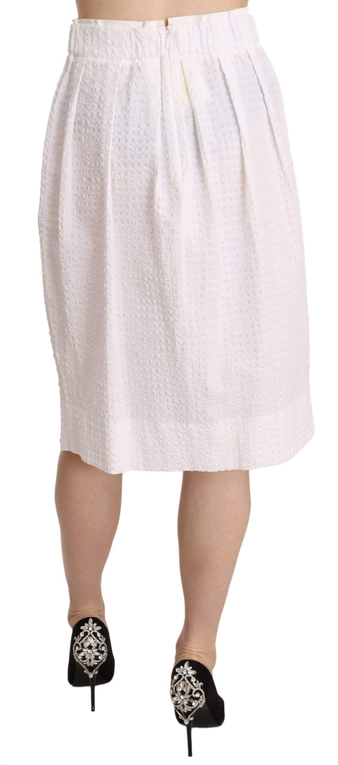 L'Autre Chose  Jacquard Plain Weave Stretch Midi Skirt #women, Catch, feed-agegroup-adult, feed-color-white, feed-gender-female, feed-size-IT40|S, Gender_Women, IT40|S, Kogan, L'Autre Chose, Skirts - Women - Clothing, White, Women - New Arrivals at SEYMAYKA