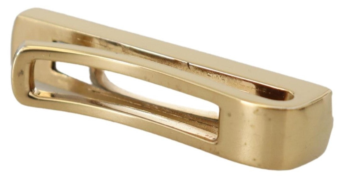 Dolce & Gabbana Gold Silver Brass Logo Men Tie Clip