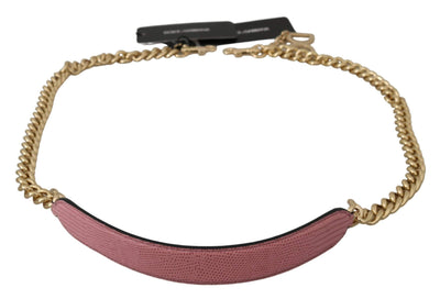 Dolce & Gabbana Pink Leather Gold Chain Accessory Shoulder Strap #women, Accessories - New Arrivals, Brand_Dolce & Gabbana, Dolce & Gabbana, feed-agegroup-adult, feed-color-pink, feed-gender-female, feed-size-OS, Gender_Women, Other - Women - Accessories, Pink at SEYMAYKA