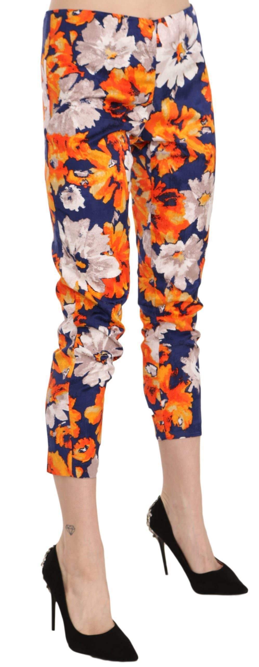 LANACAPRINA  Floral Print Skinny Slim Fit Trousers Pants #women, Blue, Catch, feed-agegroup-adult, feed-color-blue, feed-gender-female, feed-size-IT42|M, Gender_Women, IT42|M, Jeans & Pants - Women - Clothing, Kogan, LANACAPRINA, Women - New Arrivals at SEYMAYKA