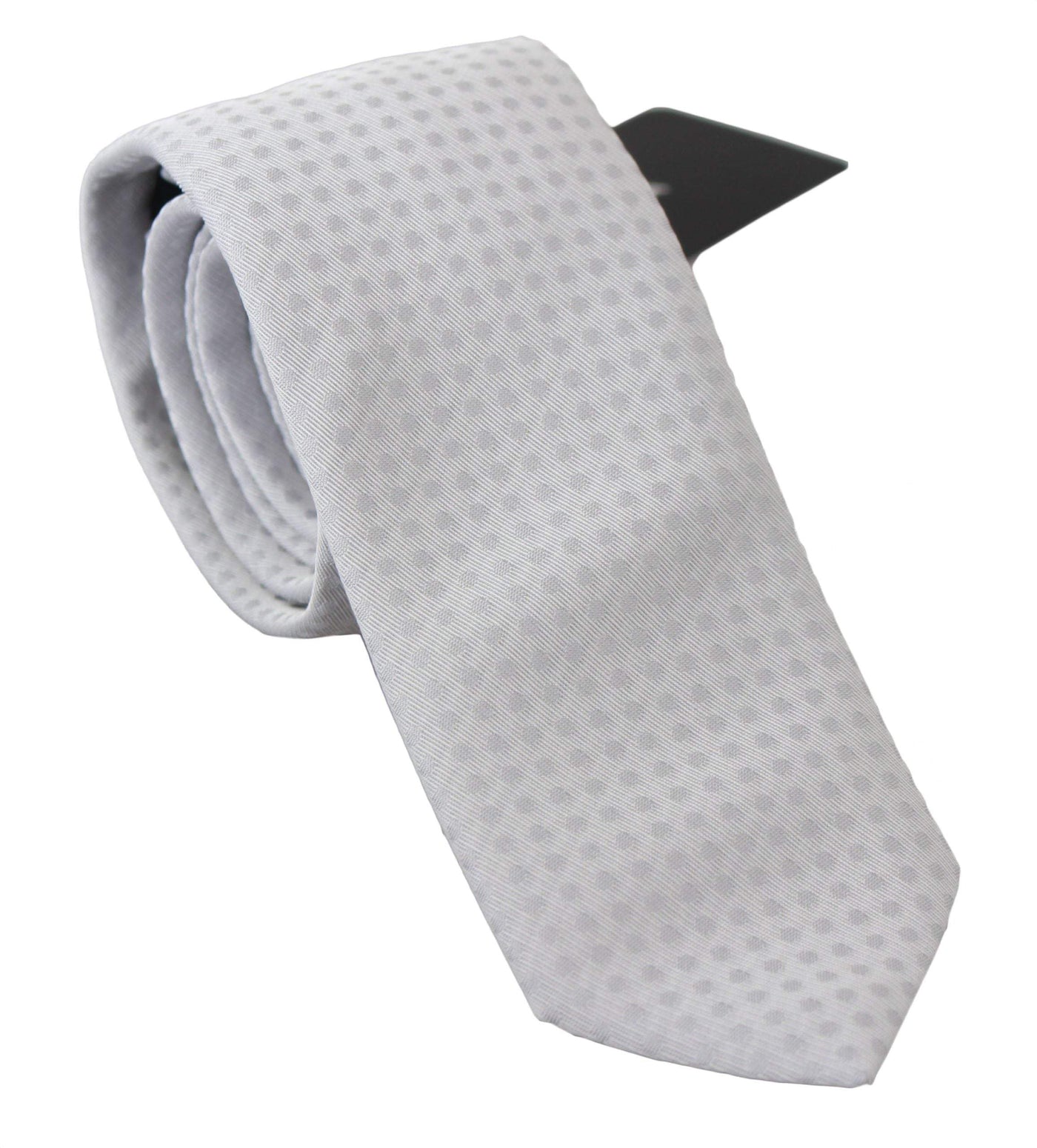 Dolce & Gabbana White Patterned Classic Mens Slim Necktie Tie #men, Accessories - New Arrivals, Brand_Dolce & Gabbana, Catch, Dolce & Gabbana, feed-agegroup-adult, feed-color-white, feed-gender-male, feed-size-OS, Gender_Men, Kogan, Ties & Bowties - Men - Accessories, White at SEYMAYKA