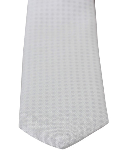Dolce & Gabbana White Patterned Classic Mens Slim Necktie Tie #men, Accessories - New Arrivals, Brand_Dolce & Gabbana, Catch, Dolce & Gabbana, feed-agegroup-adult, feed-color-white, feed-gender-male, feed-size-OS, Gender_Men, Kogan, Ties & Bowties - Men - Accessories, White at SEYMAYKA