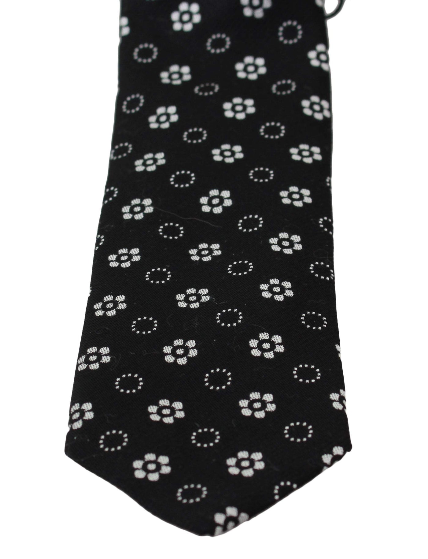Dolce & Gabbana Dolce & Gabbana Black 100% Silk Floral Print Print Classic Tie #men, Accessories - New Arrivals, Black, Dolce & Gabbana, feed-agegroup-adult, feed-color-black, feed-gender-male, Ties & Bowties - Men - Accessories at SEYMAYKA