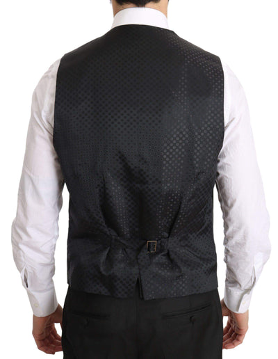 Dolce & Gabbana  Gray Gilet STAFF Regular Fit Formal Vest #men, Brand_Dolce & Gabbana, Catch, Dolce & Gabbana, feed-agegroup-adult, feed-color-gray, feed-gender-male, feed-size-IT50 | L, Gender_Men, Gray, IT50 | L, Kogan, Men - New Arrivals, Vests - Men - Clothing at SEYMAYKA