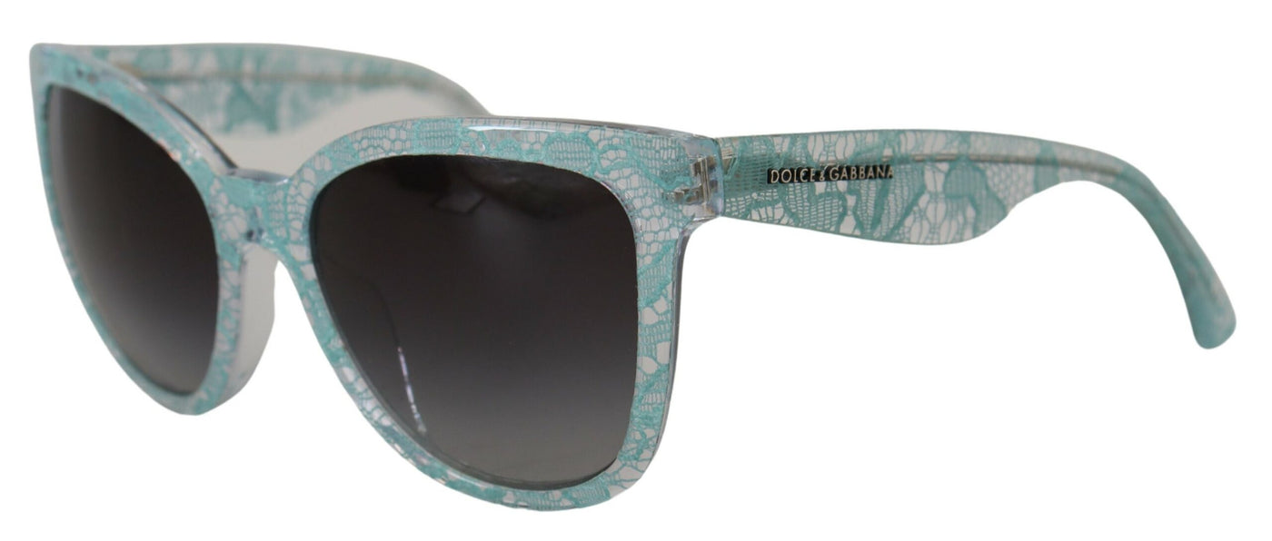 Dolce & Gabbana Blue DG4190 Lace Crystal Acetate Butterfly Sunglasses