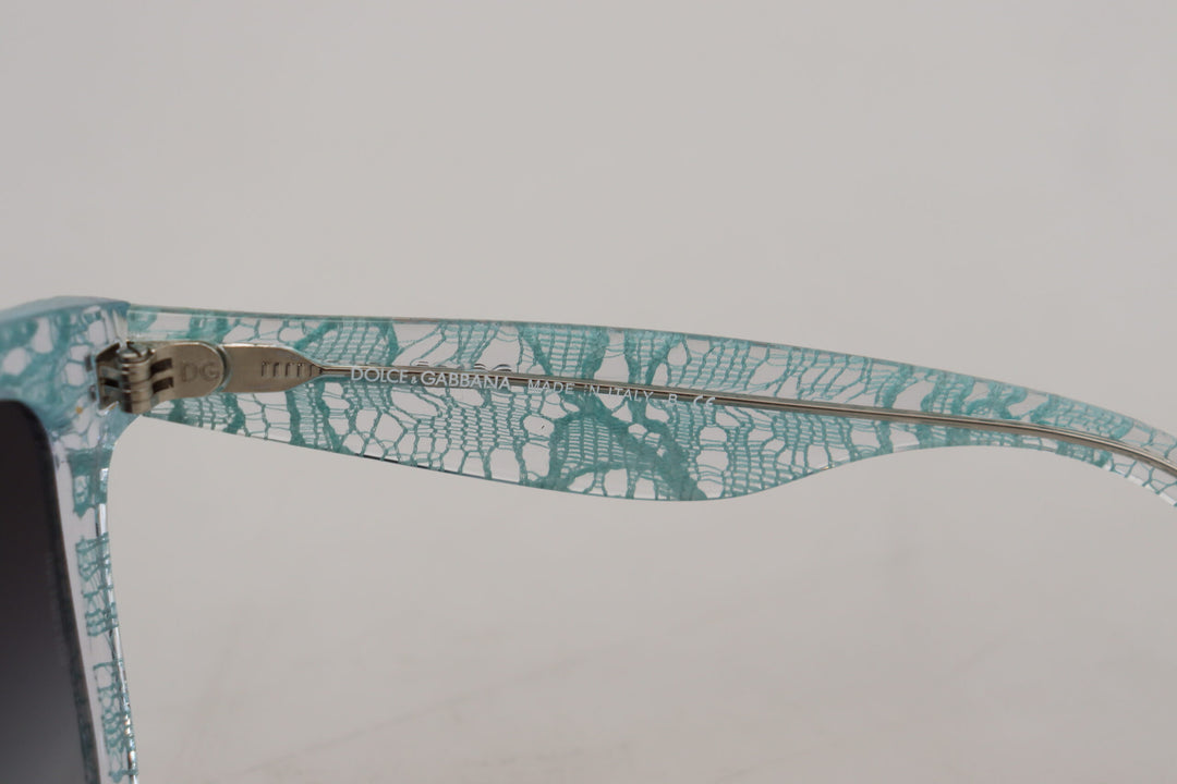 Dolce & Gabbana Blue DG4190 Lace Crystal Acetate Butterfly Sunglasses