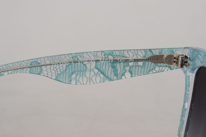 Dolce & Gabbana Blue DG4190 Lace Crystal Acetate Butterfly Sunglasses