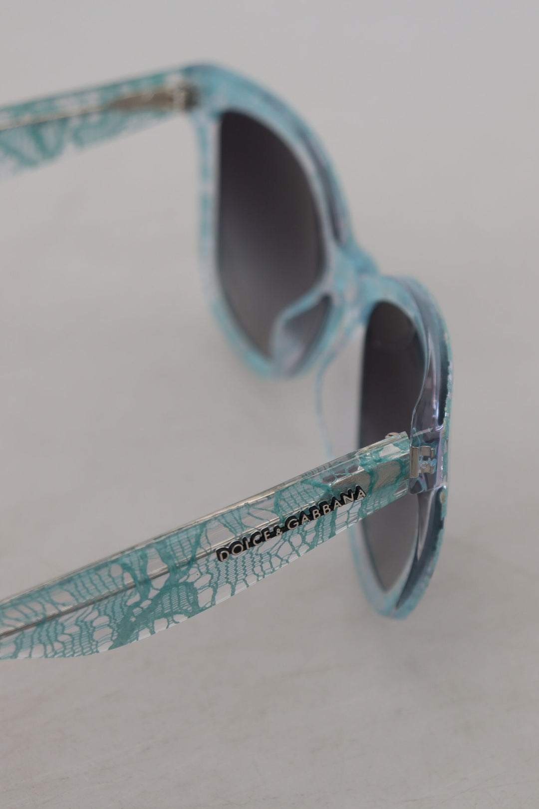 Dolce & Gabbana Blue DG4190 Lace Crystal Acetate Butterfly Sunglasses