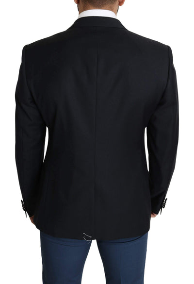 Dolce & Gabbana Black Wool Single Breasted  MARTINI Blazer #men, Black, Blazers - Men - Clothing, Brand_Dolce & Gabbana, Dolce & Gabbana, feed-agegroup-adult, feed-color-black, feed-gender-male, feed-size-IT54 | XL, Gender_Men, IT54 | XL, Men - New Arrivals at SEYMAYKA