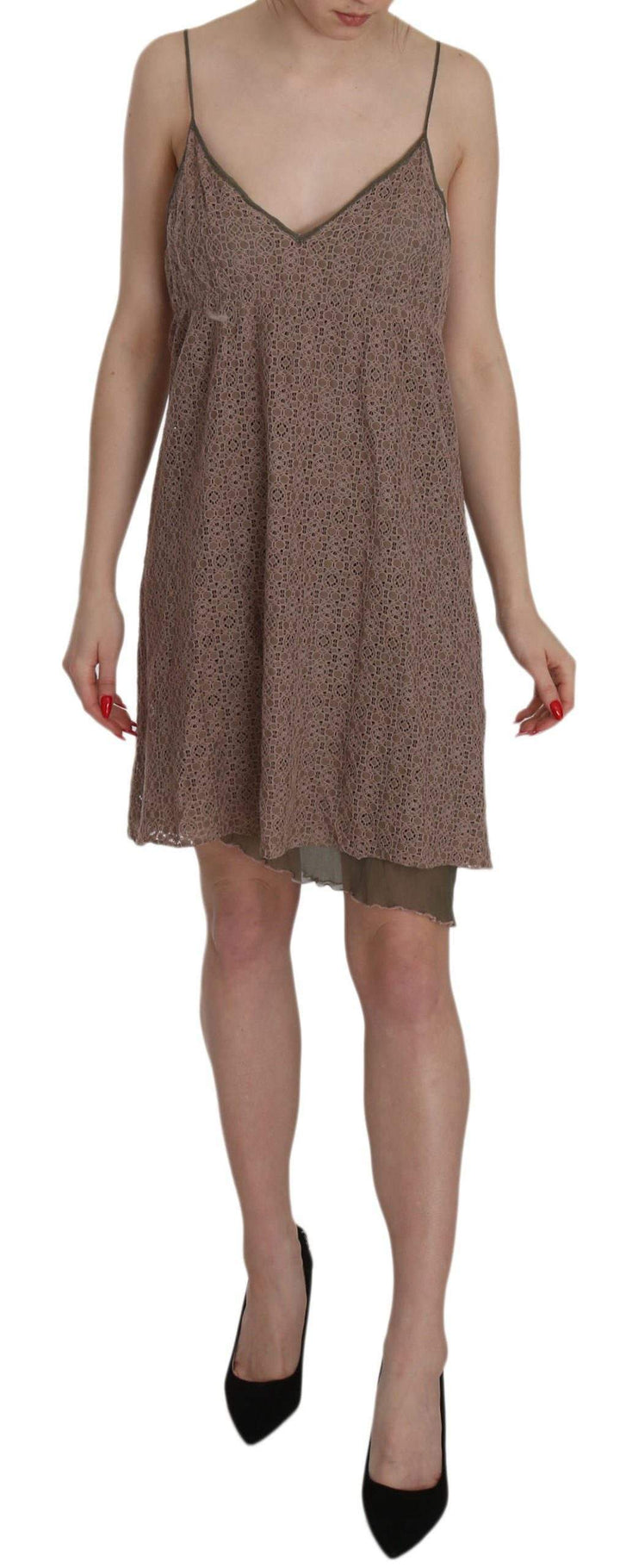 PINK MEMORIES  Cotton  Spaghetti Strap A-line Mini Dress #women, Catch, Clothing_Dress, Dresses - Women - Clothing, feed-agegroup-adult, feed-color-green, feed-color-pink, feed-gender-female, feed-size-IT46|XL, Gender_Women, Green, IT46|XL, Kogan, PINK MEMORIES, Women - New Arrivals at SEYMAYKA