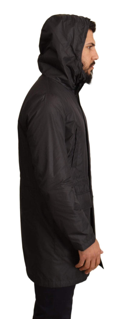 Dolce & Gabbana Black Hooded Trench Coat Jacket #men, Black, Dolce & Gabbana, feed-agegroup-adult, feed-color-Black, feed-gender-male, IT44 | XS, IT46 | S, IT48 | M, IT50 | L, IT52 | XL, IT54 | XXL, Jackets - Men - Clothing at SEYMAYKA