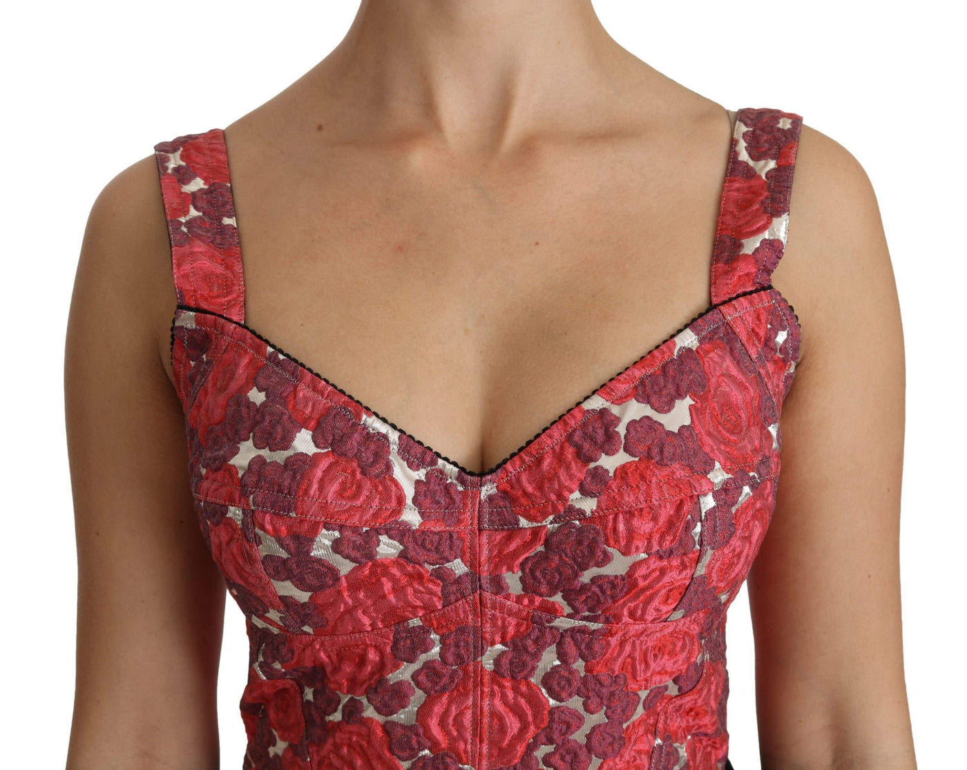 Dolce & Gabbana  Pink Floral Brocade Cropped Blouse Tank Top #women, Brand_Dolce & Gabbana, Catch, Dolce & Gabbana, feed-agegroup-adult, feed-color-pink, feed-gender-female, feed-size-IT36 | XS, feed-size-IT38|XS, feed-size-IT40|S, feed-size-IT42|M, feed-size-IT46|XL, feed-size-IT48|XXL, Gender_Women, IT36 | XS, IT38|XS, IT40|S, IT42|M, IT44|L, IT46|XL, IT48|XXL, Kogan, Pink, Tops & T-Shirts - Women - Clothing, Women - New Arrivals at SEYMAYKA