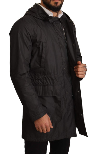 Dolce & Gabbana Black Hooded Trench Coat Jacket #men, Black, Dolce & Gabbana, feed-agegroup-adult, feed-color-Black, feed-gender-male, IT44 | XS, IT46 | S, IT48 | M, IT50 | L, IT52 | XL, IT54 | XXL, Jackets - Men - Clothing at SEYMAYKA