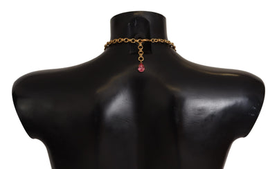 Dolce & Gabbana Gold Brass Sicily Fruits Roses Statement Necklace