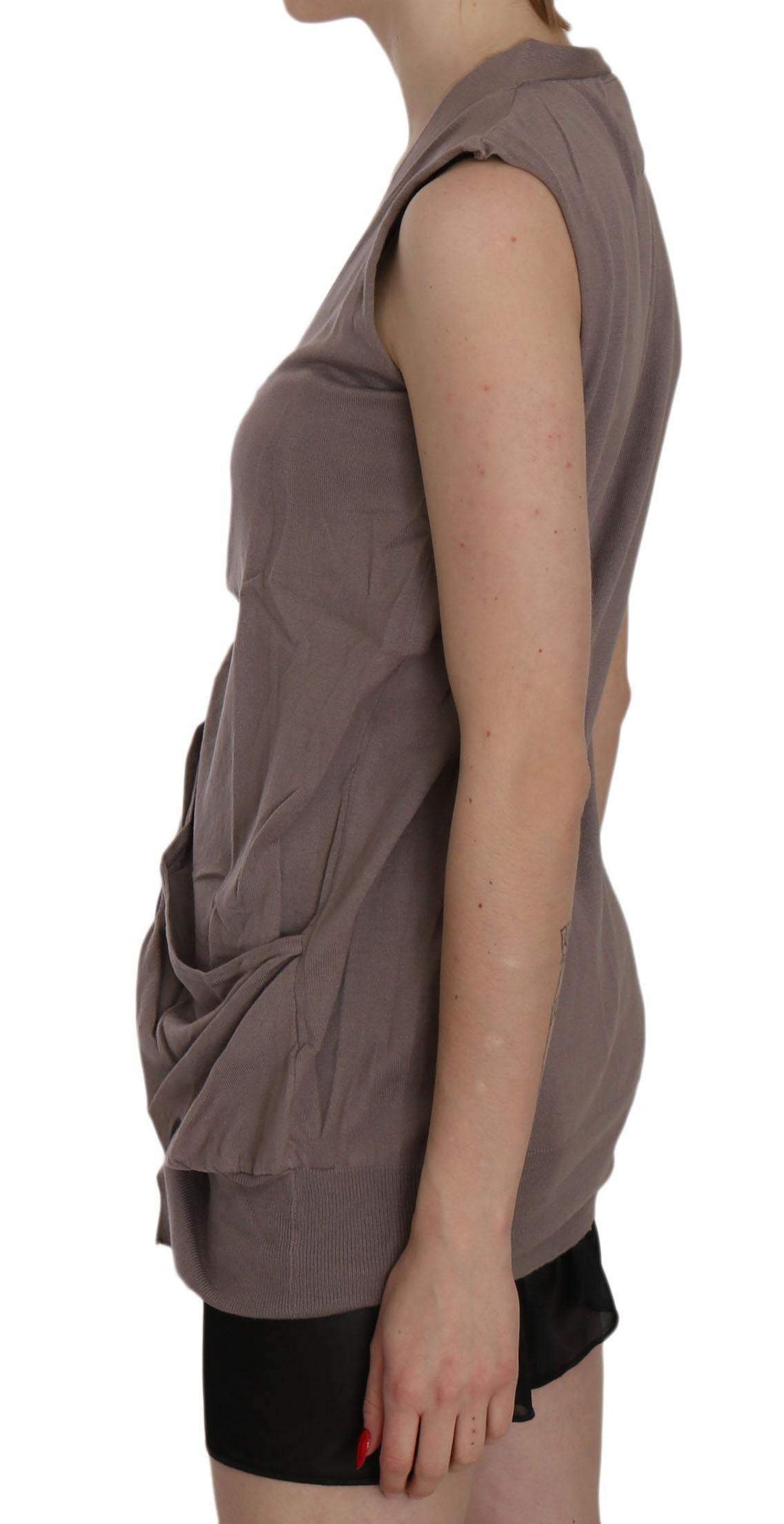 PINK MEMORIES   Cotton Sleeveless Cardigan Top Vest #women, Brown, Catch, feed-agegroup-adult, feed-color-brown, feed-color-pink, feed-gender-female, feed-size-IT38|XS, feed-size-IT40|S, Gender_Women, IT38|XS, IT40|S, Kogan, PINK MEMORIES, Vest - Women - Clothing, Women - New Arrivals at SEYMAYKA